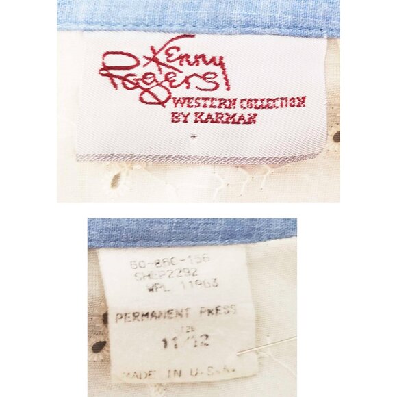 Vintage KENNY ROGERS Women's Cowgirl Western Prairie Shirt Blouse Ruffles - Picture 3 of 7